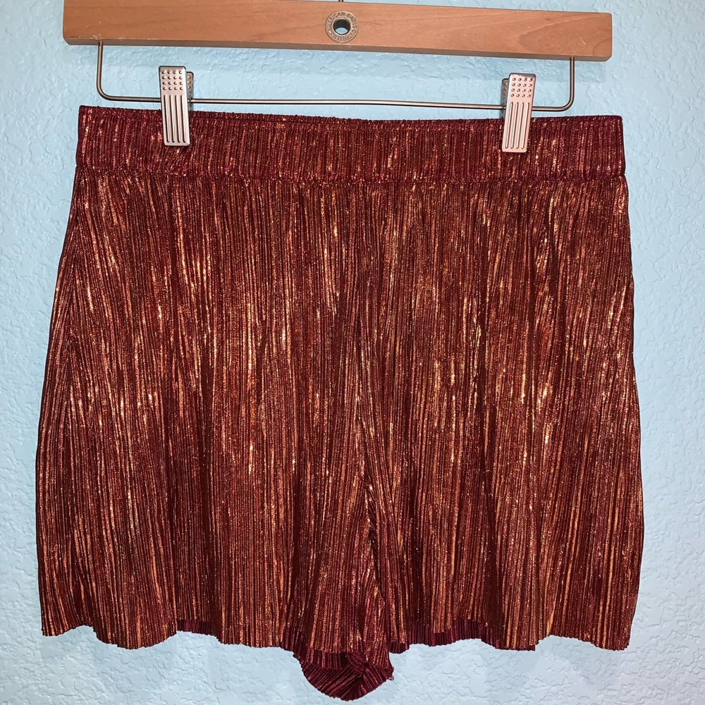 Rose gold sparkle shorts